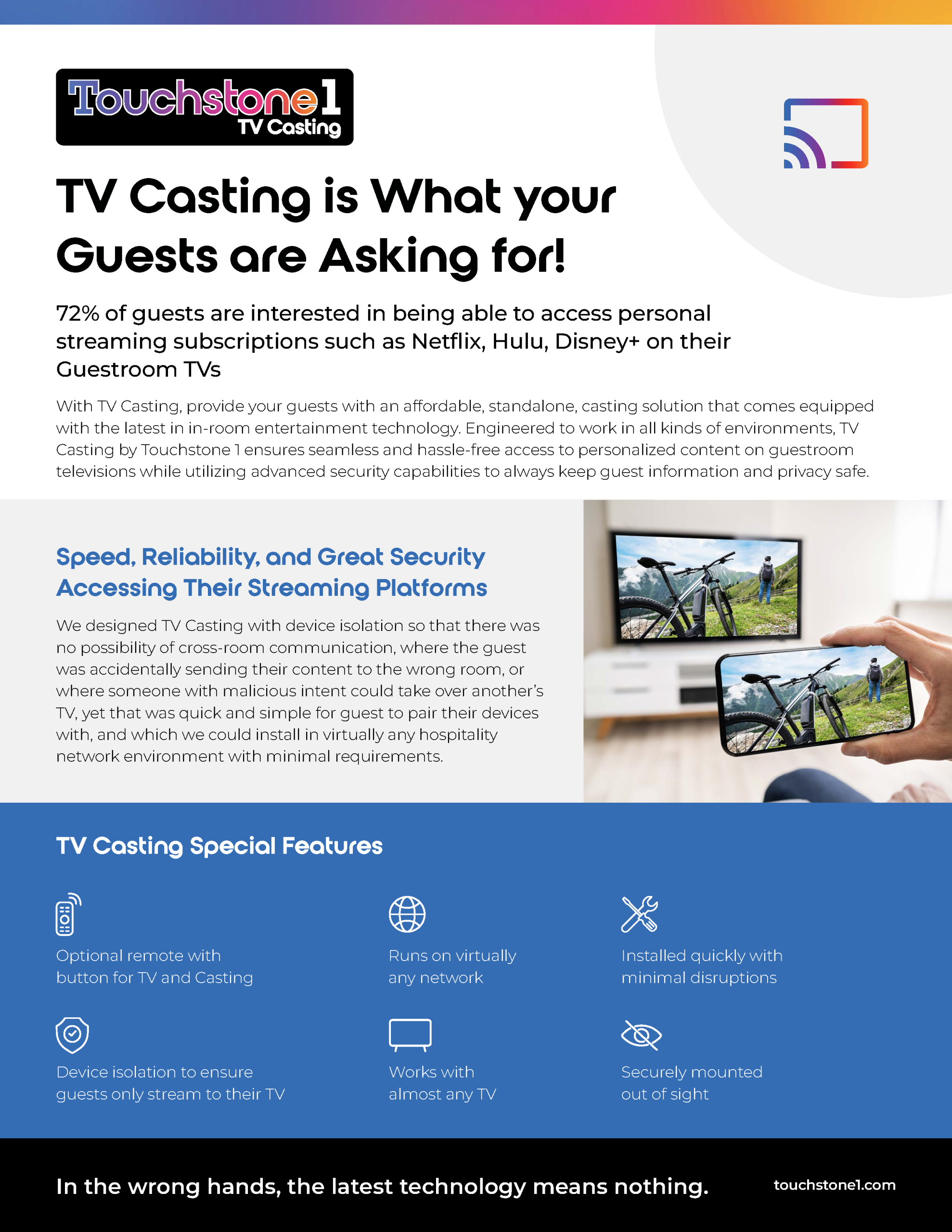 Page 1 NetCore Systems TV Casting Brochure